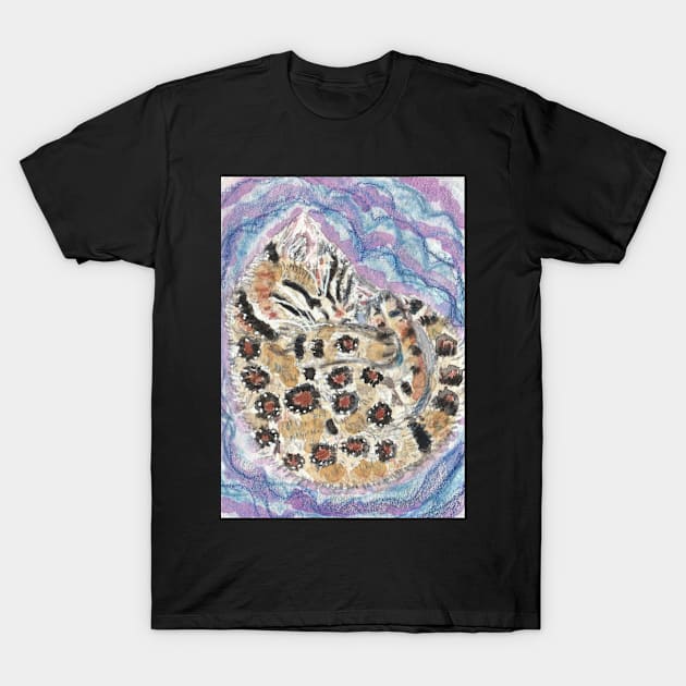 Sleeping  Bengal kitten cat T-Shirt by SamsArtworks